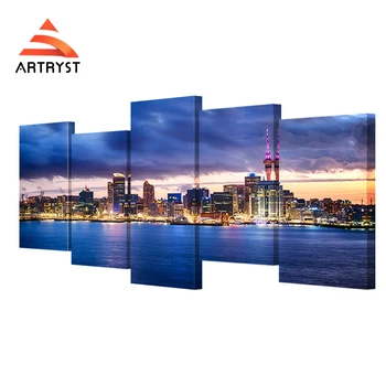 5 Panel Modular New Zealand auckland bay night view poster HD print canvas modern home decor canvas painting for the living room 
5 Panel Modular New Zealand auckland bay night view poster HD print canvas modern home decor canvas painting for the living room