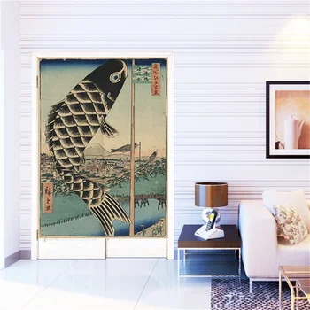 XIAOKENAI Thick Pound Cotton linen Japanese Style Wind Floating World Painted Blackout Curtain Porch Feng Shui Curtain Tube Rod
XIAOKENAI Thick Pound Cotton linen Japanese Style Wind Floating World Painted Blackout Curtain Porch Feng Shui Curtain Tube Rod