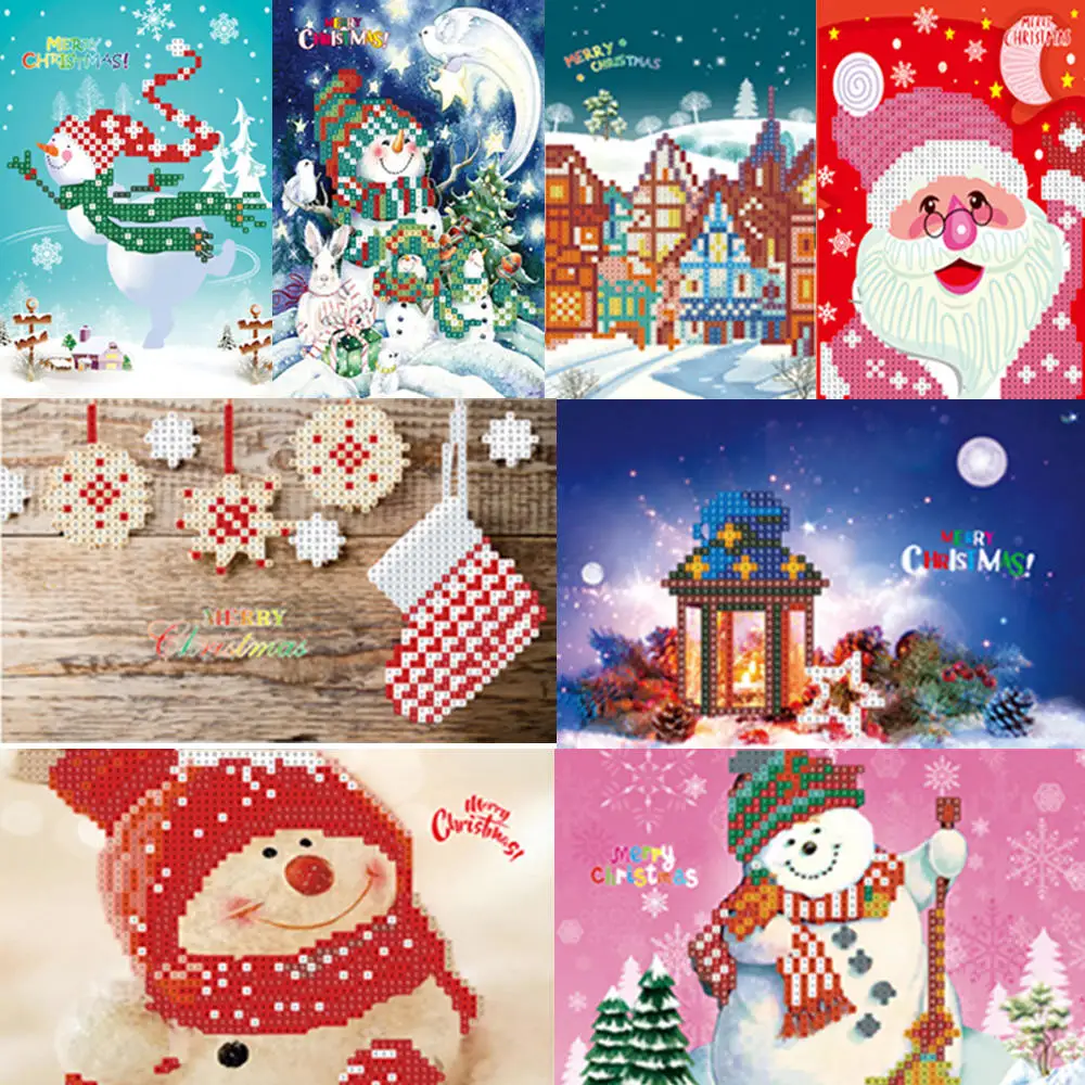 8pcs 5D DIY Diamond Painting Cartoon Paper Greeting Postcards Craft Kids Festival Greet Cards Mini Santa Claus Merry Christmas
8pcs 5D DIY Diamond Painting Cartoon Paper Greeting Postcards Craft Kids Festival Greet Cards Mini Santa Claus Merry Christmas