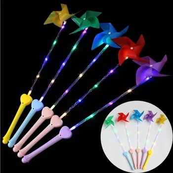 

2019 New LED Glowing Flashing Windmill Kids Boys Girls Lighted Windmills Outdoor Toys Gift Birthday Rave Glow Party Supplies