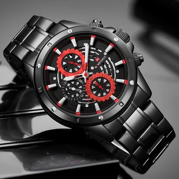 NAVIFORCE Men Business Watches Fashion Military Quartz wristwatch Male Luxury Waterproof Stainless Steel Clock Relogio Masculino
NAVIFORCE Men Business Watches Fashion Military Quartz wristwatch Male Luxury Waterproof Stainless Steel Clock Relogio Masculino