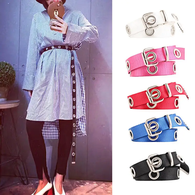 2018 Fashon Belts For Women High Quality Belt For Women Dresses Canvas Rivet Waist Belt Metal Buckle Waistband 145CM
2018 Fashon Belts For Women High Quality Belt For Women Dresses Canvas Rivet Waist Belt Metal Buckle Waistband 145CM