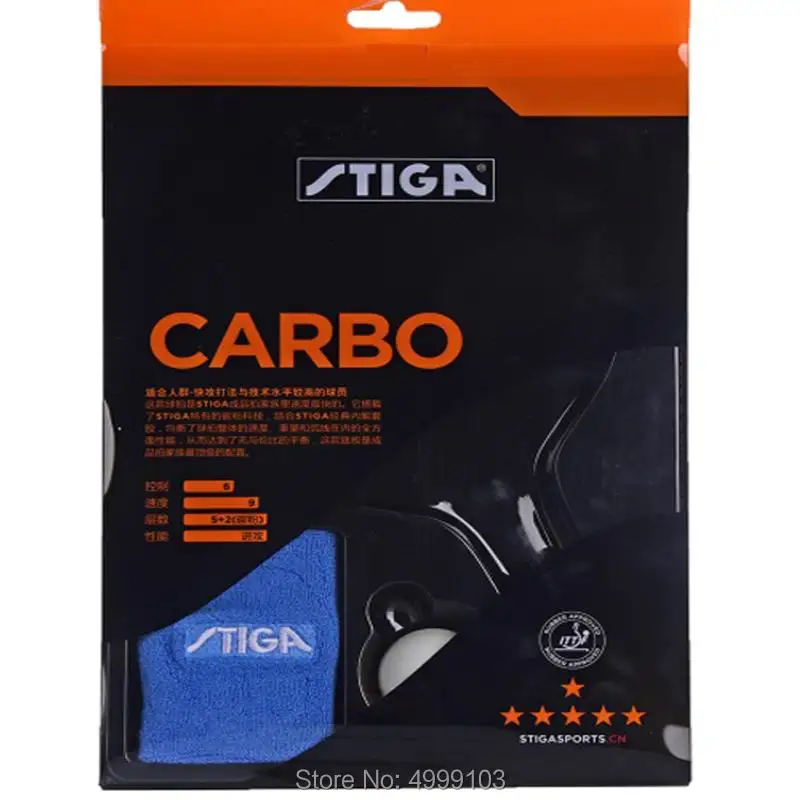 Original stiga 6 stars Carbo finished table tennis racket fast attack with loop for higher level player speed is good
Original stiga 6 stars Carbo finished table tennis racket fast attack with loop for higher level player speed is good