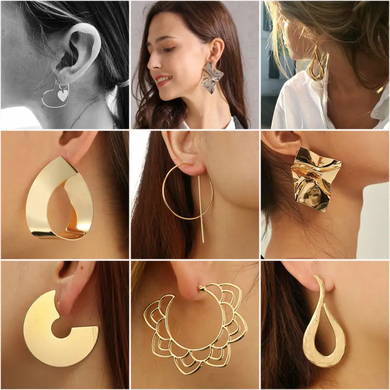 Fashion Half Round Flower Shaped Alloy Earrings Lotus Hollow Earrings Large Circle Geometry Earrings Women Earrings Drop Jewelry
Fashion Half Round Flower Shaped Alloy Earrings Lotus Hollow Earrings Large Circle Geometry Earrings Women Earrings Drop Jewelry