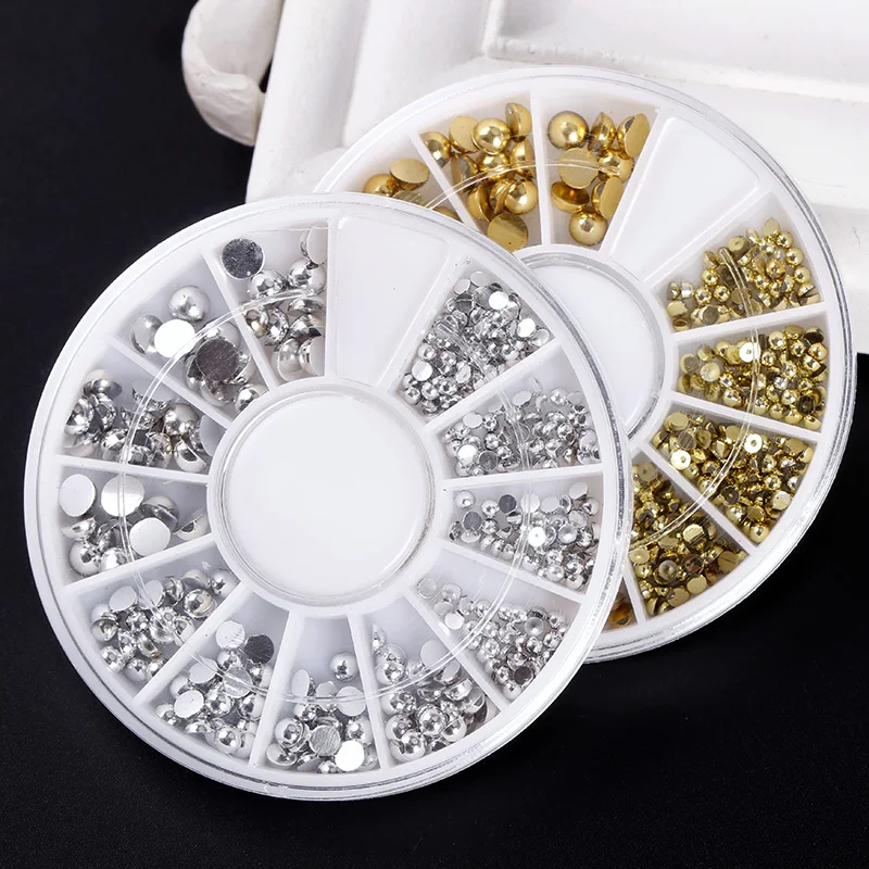 Blueness 1Wheel Gold Silver Pearl Nails Rhinestone Mixed 3D Studs Nail Decoration DIY Manicure Alloy Nail Art Accessories
Blueness 1Wheel Gold Silver Pearl Nails Rhinestone Mixed 3D Studs Nail Decoration DIY Manicure Alloy Nail Art Accessories