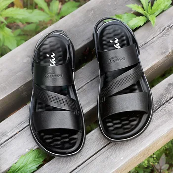 DESAI Open Toe Casual Sandals Men's Genuine Leather Black Strap Waterproof Fashion Design Breathable Flats Summer Beach Shoes
DESAI Open Toe Casual Sandals Men's Genuine Leather Black Strap Waterproof Fashion Design Breathable Flats Summer Beach Shoes