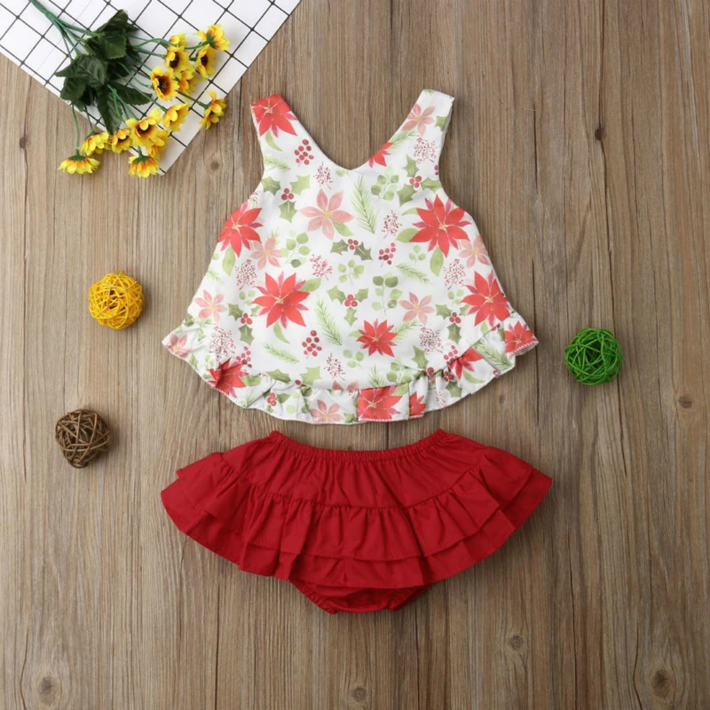 2Pcs Baby Girl Clothes Kids Sleeveless Cotton Flower Tops Shirt+TuTu Red Shorts Summer Newborn Clothes Outfits Newborn Clothes
2Pcs Baby Girl Clothes Kids Sleeveless Cotton Flower Tops Shirt+TuTu Red Shorts Summer Newborn Clothes Outfits Newborn Clothes
