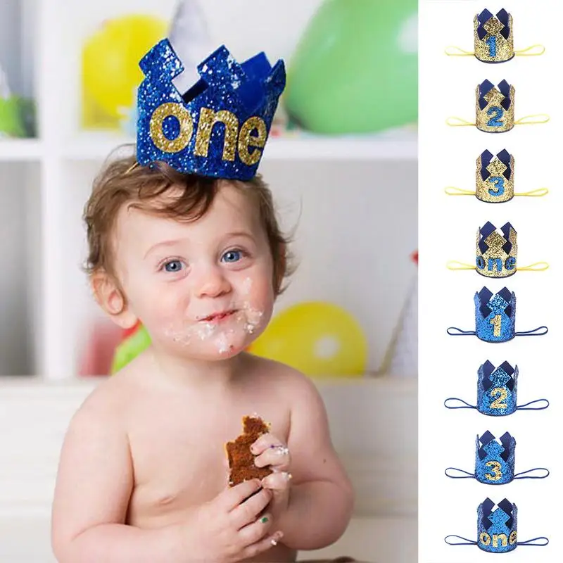Blue Gold Boy First Birthday Hat Glitter Princess Crown Number 1st 2 3 Year Old Party Baby Shower Decor Headband Kids Gifts
Blue Gold Boy First Birthday Hat Glitter Princess Crown Number 1st 2 3 Year Old Party Baby Shower Decor Headband Kids Gifts