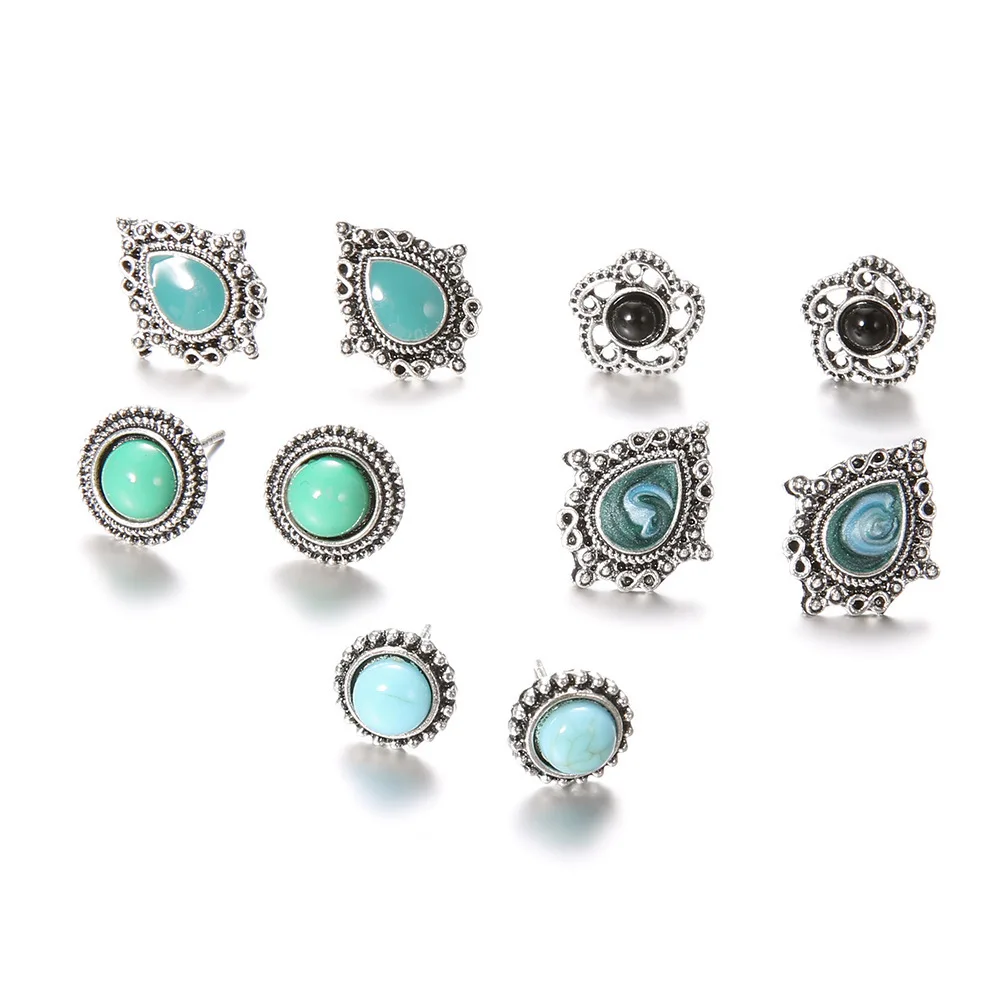 The new fashion trend in the five stud earrings Bohemian stud earrings wholesale
The new fashion trend in the five stud earrings Bohemian stud earrings wholesale
