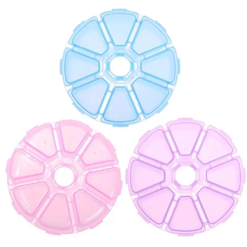 8 Grid Round Clear Storage Box Plastic Box Jewelry Beads Container Pills Box Small Objects Organizer
8 Grid Round Clear Storage Box Plastic Box Jewelry Beads Container Pills Box Small Objects Organizer