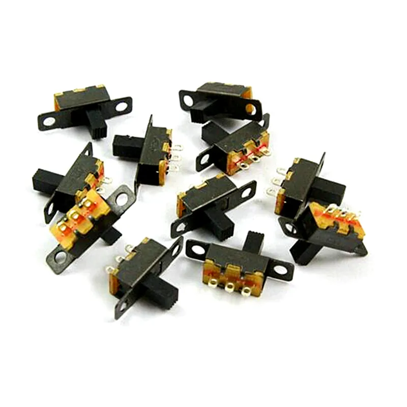 50pcs/lot 3 Pin 2 Position Black Mini Size SPDT Micro Slide Switch SS12F15VG5 SS12F15VG6 Handle Length 5MM 6MM
50pcs/lot 3 Pin 2 Position Black Mini Size SPDT Micro Slide Switch SS12F15VG5 SS12F15VG6 Handle Length 5MM 6MM