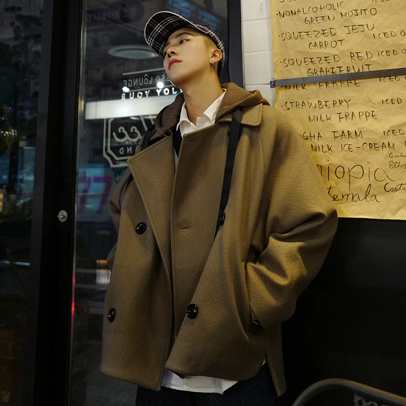 2018 Japanese Retro New Winter Detachable Cap Woolen Coat Hooded Solid Color Casual Loose Single-breasted Cotton Khaki / Black
2018 Japanese Retro New Winter Detachable Cap Woolen Coat Hooded Solid Color Casual Loose Single-breasted Cotton Khaki / Black