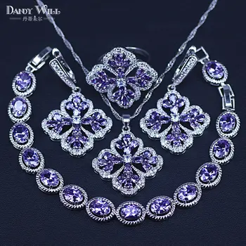 Vintage Jewelry Sets For Women Silver Color Wedding Set Crystal Stone Pendant Charms Necklace Drop Earrings Bracelet Set
Vintage Jewelry Sets For Women Silver Color Wedding Set Crystal Stone Pendant Charms Necklace Drop Earrings Bracelet Set