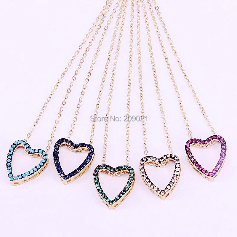 10Pcs High quality micro pave CZ heart pendant necklace Slim chain necklace New Fashion Jewelry
10Pcs High quality micro pave CZ heart pendant necklace Slim chain necklace New Fashion Jewelry