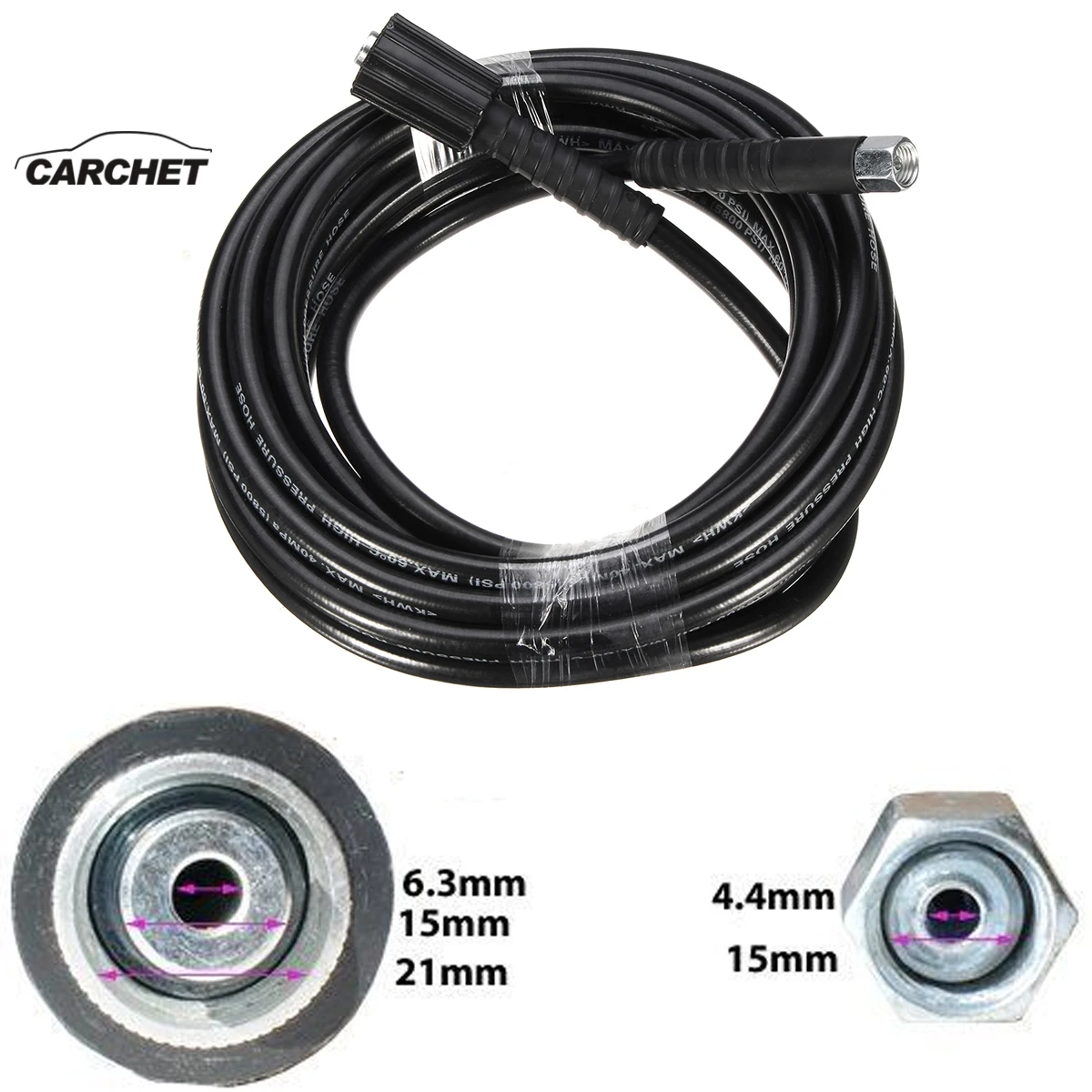 CAECHET M22 High Pressure Washing Machine Hose Pipe 8m Length 160Bar 2320PSI For Spay Gun Water Heaters Hose Replacement
CAECHET M22 High Pressure Washing Machine Hose Pipe 8m Length 160Bar 2320PSI For Spay Gun Water Heaters Hose Replacement