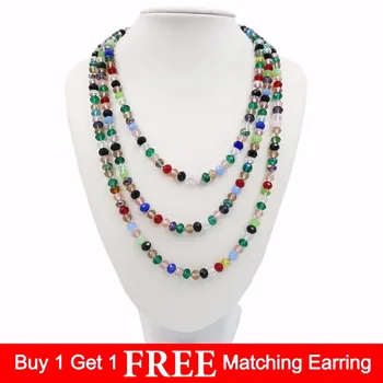 LiiJi Unique Wholesale Fashion Mutil Color 5x8mm Crystal Glass Long Fashion necklace 68''/170cm
LiiJi Unique Wholesale Fashion Mutil Color 5x8mm Crystal Glass Long Fashion necklace 68''/170cm