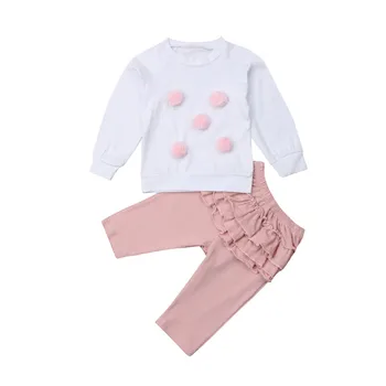 Baby Girls Clothes Newborn Tops T Shirt Ruffle Pants Spring Outfits 2pcs Baby girl Clothes Set Cotton Casual
Baby Girls Clothes Newborn Tops T Shirt Ruffle Pants Spring Outfits 2pcs Baby girl Clothes Set Cotton Casual