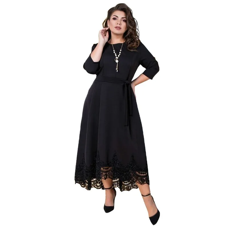 2019 Women Dress Elegant Black Lace Party Dress Plus Size Long Dress Summer Maxi Dress 5XL 6XL Large Vestidos
2019 Women Dress Elegant Black Lace Party Dress Plus Size Long Dress Summer Maxi Dress 5XL 6XL Large Vestidos