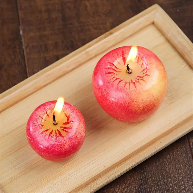 

Creative Red Apple Candles Birthday Wedding Aromatherapy Christmas Eve Gift Box Apple Candles Party Festival DIY Decorations