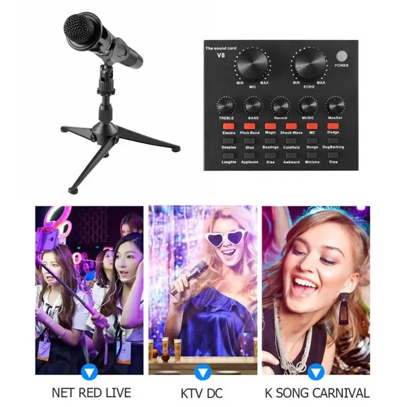 V8 Audio USB Headset Microphone Earphone Webcast Streamer Live Sound Card Cable Set for Computer PC Live Sound with Mcrophone
V8 Audio USB Headset Microphone Earphone Webcast Streamer Live Sound Card Cable Set for Computer PC Live Sound with Mcrophone