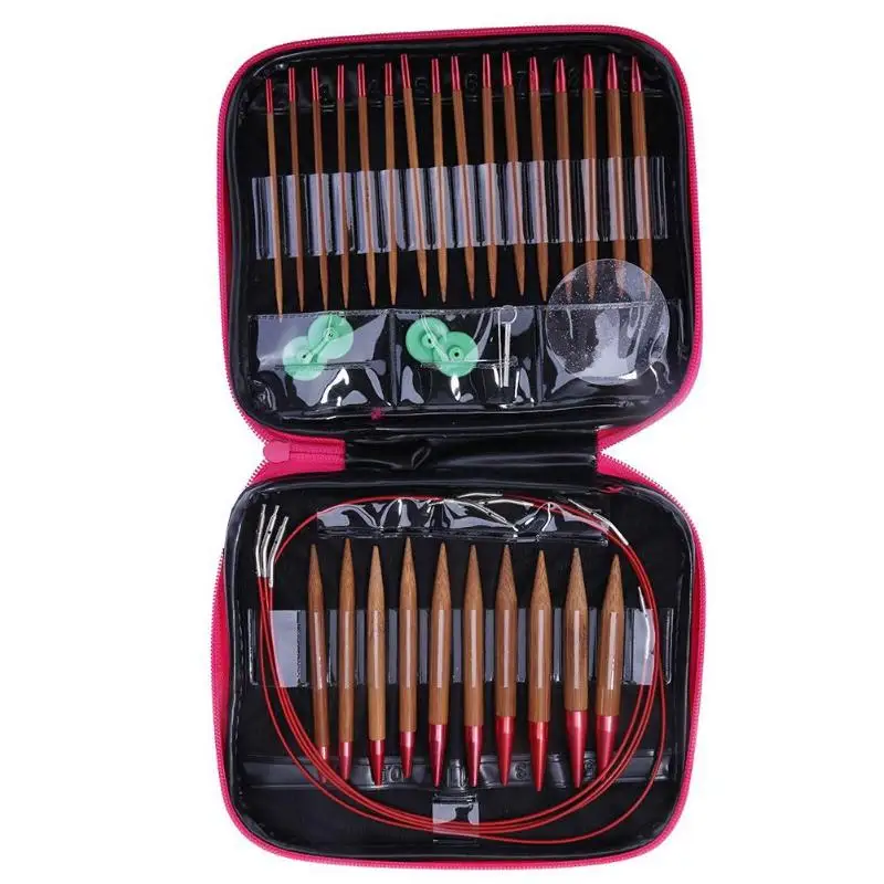 13Pcs/Set DIY Knitting Crafts Changeable Bamboo Circular Knitting Needle Ring Set Weave Craft Yarn Stitches Sewing Tools
13Pcs/Set DIY Knitting Crafts Changeable Bamboo Circular Knitting Needle Ring Set Weave Craft Yarn Stitches Sewing Tools