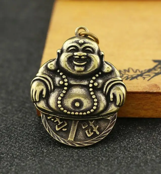 Collection Chinese Brass Carved Maitreya Buddha Happy Buddha Coin Wealth Exquisite Small Pendant Statues
Collection Chinese Brass Carved Maitreya Buddha Happy Buddha Coin Wealth Exquisite Small Pendant Statues
