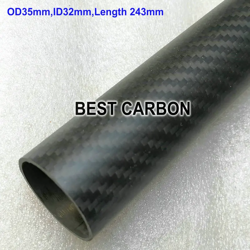 FREE SHIPPING 2 pcs of 35mm x 32mm x 243mm length High Quality twill matte 3K Carbon Fiber Fabric Wound/winded Tube
FREE SHIPPING 2 pcs of 35mm x 32mm x 243mm length High Quality twill matte 3K Carbon Fiber Fabric Wound/winded Tube