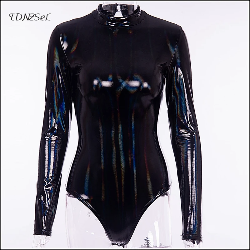 Autumn Winter Sexy PU Patent Leather Skinny Bodysuit Women Long Sleeve Cotton Liner Warm Short Jumpsuit PVC Latex Club Catsuit
Autumn Winter Sexy PU Patent Leather Skinny Bodysuit Women Long Sleeve Cotton Liner Warm Short Jumpsuit PVC Latex Club Catsuit