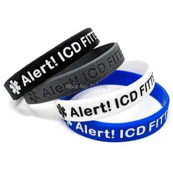 100pcs Alert ICD Fitted medical alert wristband silicone bracelets free shipping by ePacket A
100pcs Alert ICD Fitted medical alert wristband silicone bracelets free shipping by ePacket A