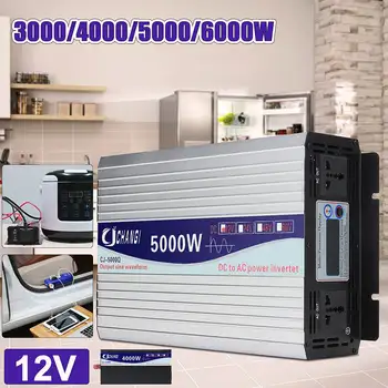 3000/4000/5000/6000W Portable 12/24V to AC 220V Power Solar Inverter Pure Sine Wave Converter Adapter LCD Screen 93% Conversion
3000/4000/5000/6000W Portable 12/24V to AC 220V Power Solar Inverter Pure Sine Wave Converter Adapter LCD Screen 93% Conversion