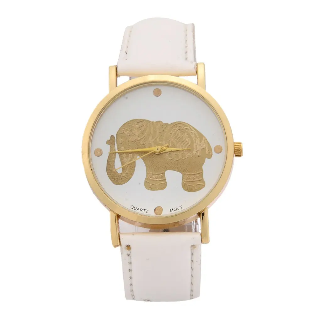 Trendy Elephant Pattern PU Leather Band Men Women Wristwatch Watch Fashion Round Dial Quartz Wrist Watches
Trendy Elephant Pattern PU Leather Band Men Women Wristwatch Watch Fashion Round Dial Quartz Wrist Watches
