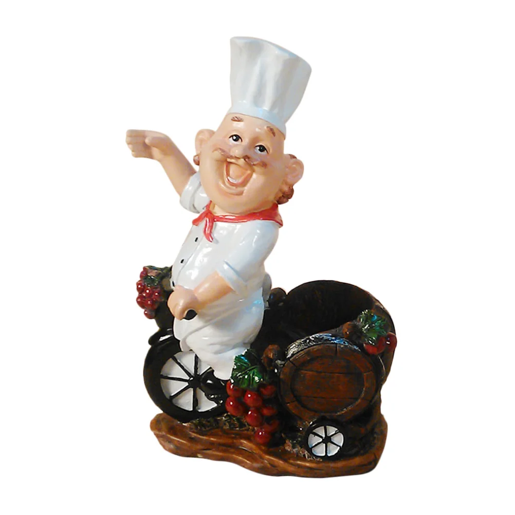 Resin Chef Shape Wine Bottle Rack Cook Wine Glass Holder Wine Stand Ornaments for Party Bar Restaurant (Random Color)
Resin Chef Shape Wine Bottle Rack Cook Wine Glass Holder Wine Stand Ornaments for Party Bar Restaurant (Random Color)