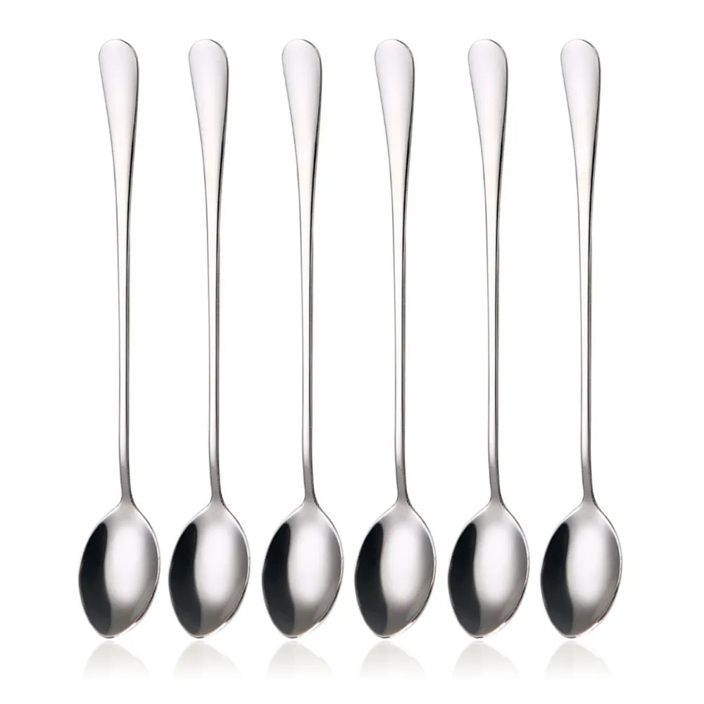 6pcs 4pcs Stainless Steel Long Handle Tea Coffee Spoon Set Ice Cream Desert Spoon Cocktail Stir Mixing Spoon Kitchen Tableware
6pcs 4pcs Stainless Steel Long Handle Tea Coffee Spoon Set Ice Cream Desert Spoon Cocktail Stir Mixing Spoon Kitchen Tableware