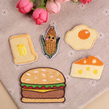Poached Egg Hamburger cheese Bread Fruit Embroidery Corn Patches for Clothing Iron Kids Clothes Appliques Badge Free Delivery
Poached Egg Hamburger cheese Bread Fruit Embroidery Corn Patches for Clothing Iron Kids Clothes Appliques Badge Free Delivery