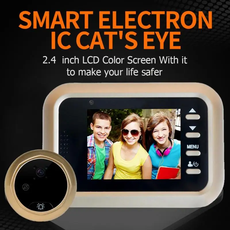 W8 2.4 inch LCD Color Screen Doorbell Viewer Digital Door Peephole Camera PIR Motion Detection IR Night Vision
W8 2.4 inch LCD Color Screen Doorbell Viewer Digital Door Peephole Camera PIR Motion Detection IR Night Vision