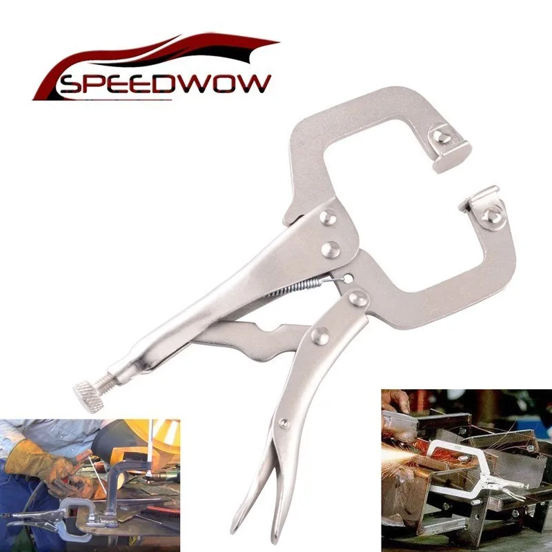 SPEEDWOW 6" Adjustable C Clamp Vise Grip Locking Plier Wrench Welding Metal Steel Locking Tip Wooden Locator Clips Hand Tool
SPEEDWOW 6" Adjustable C Clamp Vise Grip Locking Plier Wrench Welding Metal Steel Locking Tip Wooden Locator Clips Hand Tool