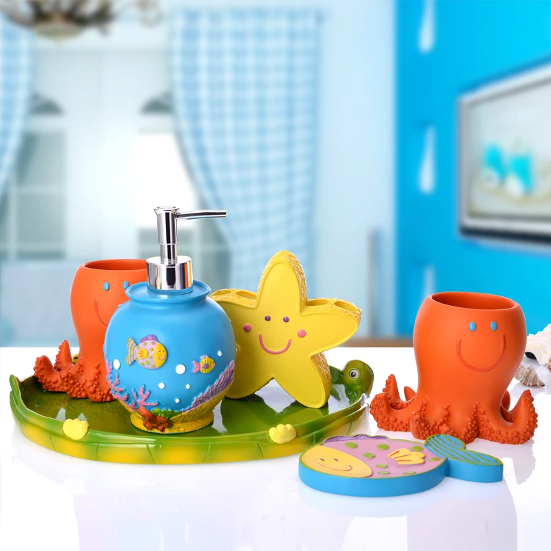 Five-piece bathroom set Creative resin children's wash kit mouthwash cup Bathroom decoration supplies, children's gift
Five-piece bathroom set Creative resin children's wash kit mouthwash cup Bathroom decoration supplies, children's gift