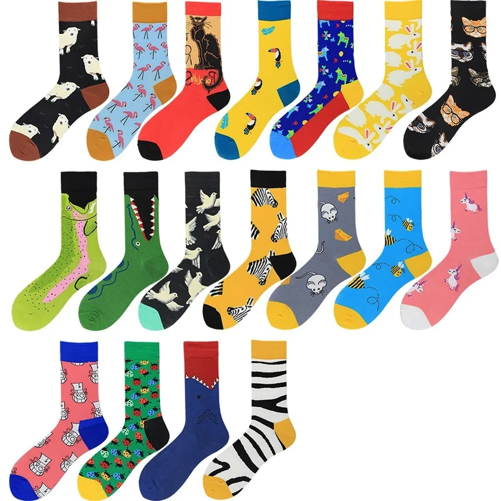 PEONFLY Funny Cartoon Animal Combed Cotton Men Socks Cute Rabbit Bee Crane Kawaii Sokken Korean Style Happy Socks
PEONFLY Funny Cartoon Animal Combed Cotton Men Socks Cute Rabbit Bee Crane Kawaii Sokken Korean Style Happy Socks