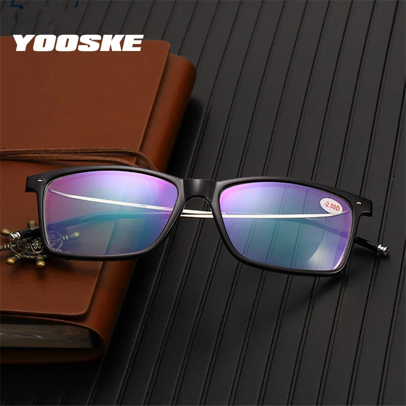 YOOSKE Myopia Glasses with Degree Men Short-sight Eyewear Black HD Resin Prescription Eyeglasses 1.0 1.5 2.0 2.5 3.0 3.5 4.0
YOOSKE Myopia Glasses with Degree Men Short-sight Eyewear Black HD Resin Prescription Eyeglasses 1.0 1.5 2.0 2.5 3.0 3.5 4.0