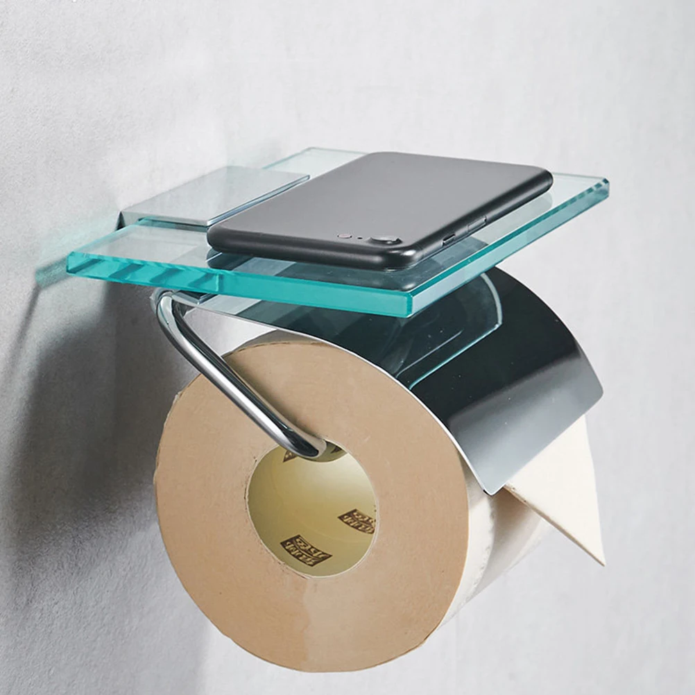 Toilet Paper Holder Wall Mounted Glass and Copper Towel Rack Paper Roll Storage Rack for Toilet Bathroom Kitchen
Toilet Paper Holder Wall Mounted Glass and Copper Towel Rack Paper Roll Storage Rack for Toilet Bathroom Kitchen