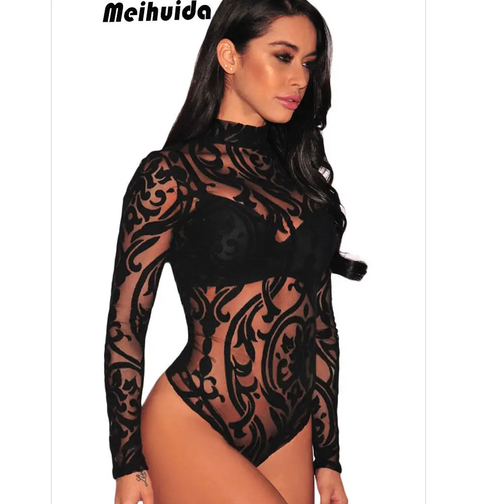 New Women Sexy Lace Stretch Bodysuit Sheer Mesh Turtleneck Long Sleeve Leotard Skinny Jumpsuit Top Black
New Women Sexy Lace Stretch Bodysuit Sheer Mesh Turtleneck Long Sleeve Leotard Skinny Jumpsuit Top Black