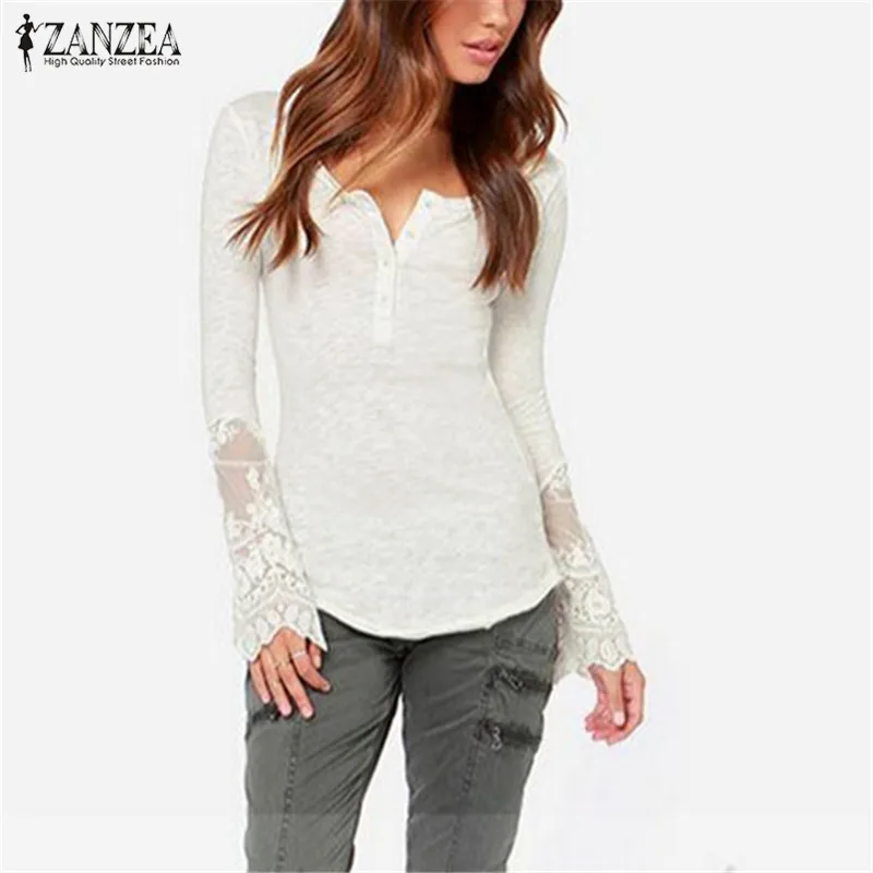 Plus Size 4xl Blouses Tops Women Elegant Sexy Patchwork Lace Top Shirt ZANZEA Casual O Neck Long Sleeve Pullover Shirts Blusas
Plus Size 4xl Blouses Tops Women Elegant Sexy Patchwork Lace Top Shirt ZANZEA Casual O Neck Long Sleeve Pullover Shirts Blusas