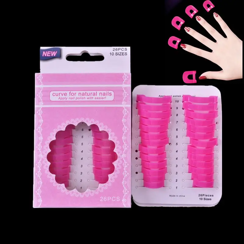Nail Gel Polish Shield Protector 1Box(=26cps) Multi-Size Varnish Creative Spill-Resistant Manicure Finger Cover | Красота и здоровье