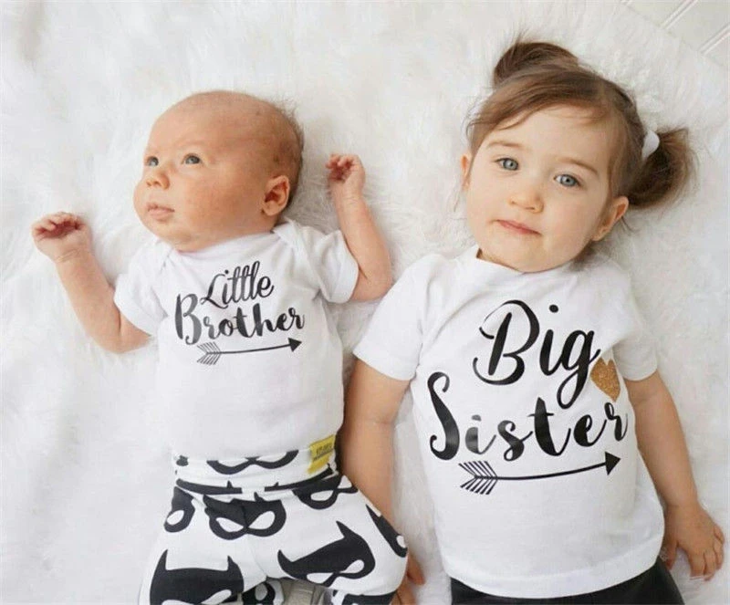 Newborn Baby Bodysuits Toddler Kid Baby Boy Casual Brother Romper Girl Sister Matching T-shirt Tops 0-7T
Newborn Baby Bodysuits Toddler Kid Baby Boy Casual Brother Romper Girl Sister Matching T-shirt Tops 0-7T