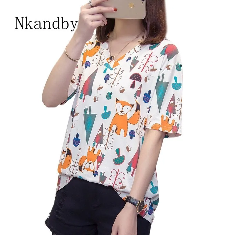 Plus Size V Neck Cartoon Print T-shirts Women Summer Clothes 2019 New Arrival T Shirts Vintage Ulzzang Tshirt Female Tops Tess
Plus Size V Neck Cartoon Print T-shirts Women Summer Clothes 2019 New Arrival T Shirts Vintage Ulzzang Tshirt Female Tops Tess