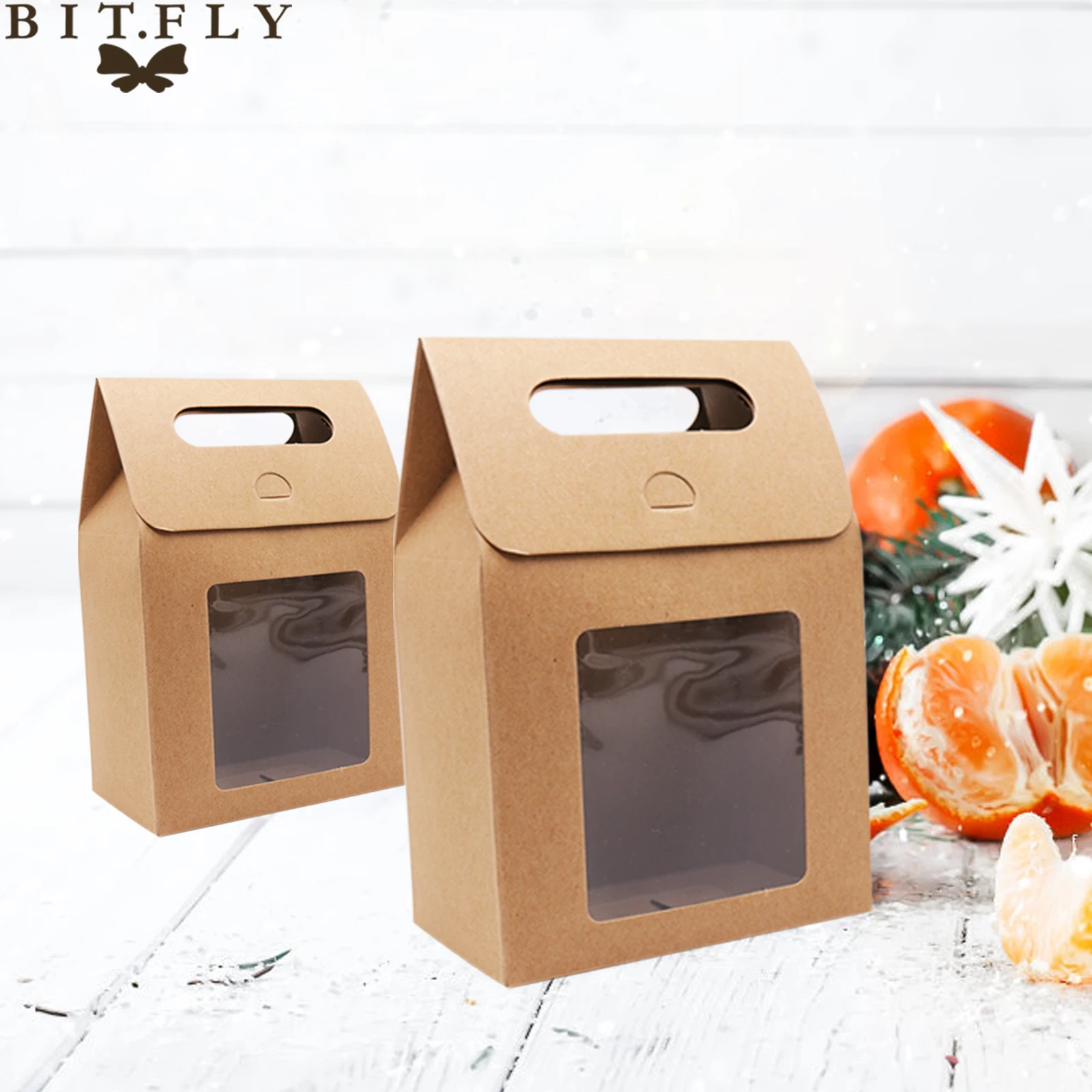 BIT.FLY Rustic Kraft Paper Gift Box Wedding Birthday Christmas Candy /Chocolate/Snack/Cake package bag PVC window Seal boxes
BIT.FLY Rustic Kraft Paper Gift Box Wedding Birthday Christmas Candy /Chocolate/Snack/Cake package bag PVC window Seal boxes