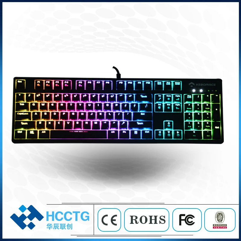 HGK104 Gaming Wired Mechanical Keyboard 104 Keys English Red/Blue/Black/White/Brown Cherry Switch Color German Imports
HGK104 Gaming Wired Mechanical Keyboard 104 Keys English Red/Blue/Black/White/Brown Cherry Switch Color German Imports