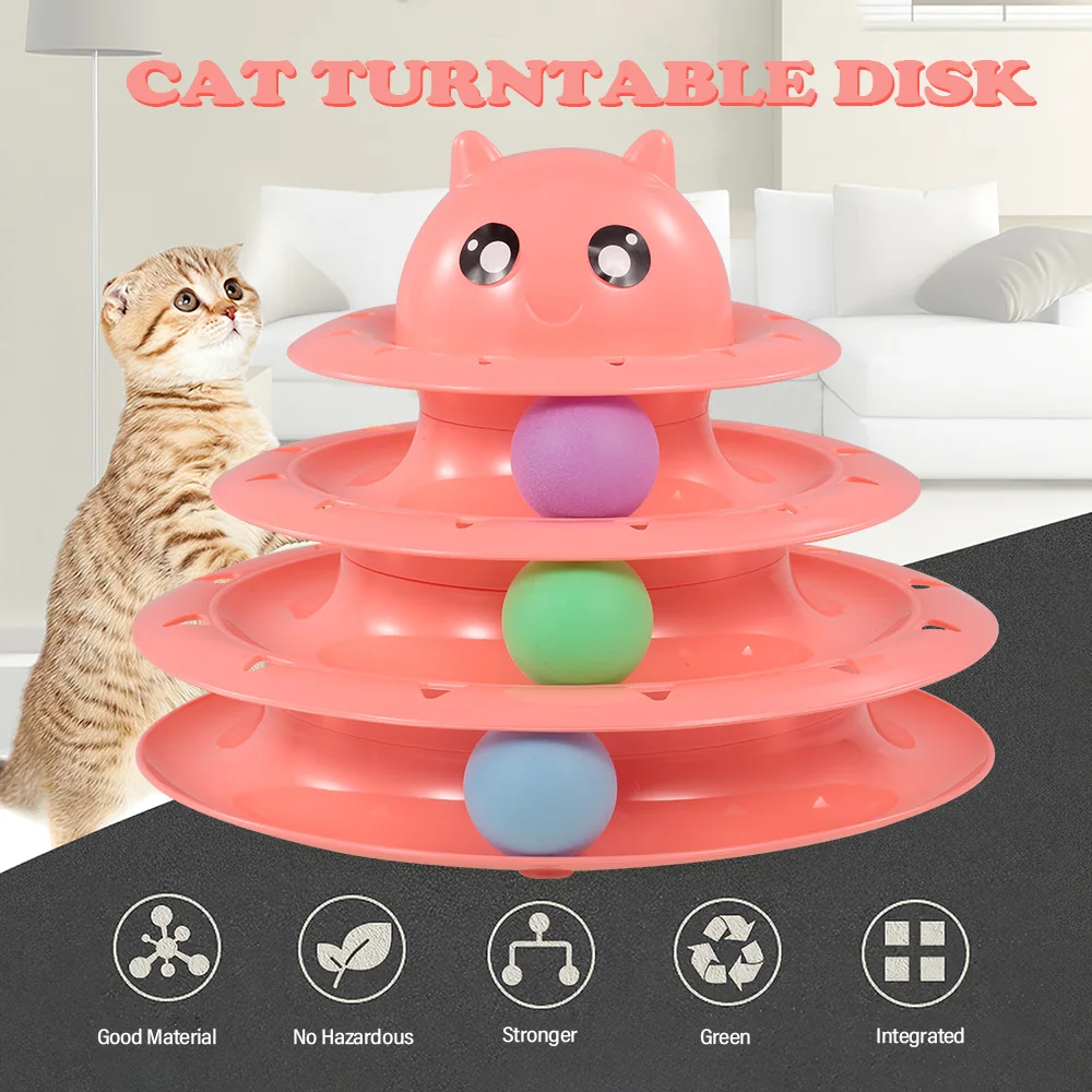 Фото Кошка toys3 слойная кошка трек игрушка башня Интерактивная Trilaminar - купить