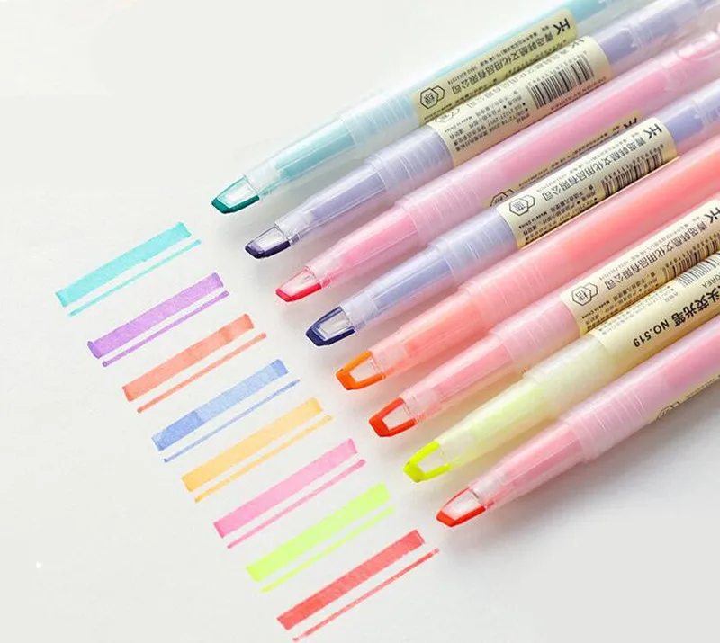 1pc Double Head Writing 2 In 1 Highlighter Pen Japanese Stationery Maker Pen Cute Office School Supplies
1pc Double Head Writing 2 In 1 Highlighter Pen Japanese Stationery Maker Pen Cute Office School Supplies