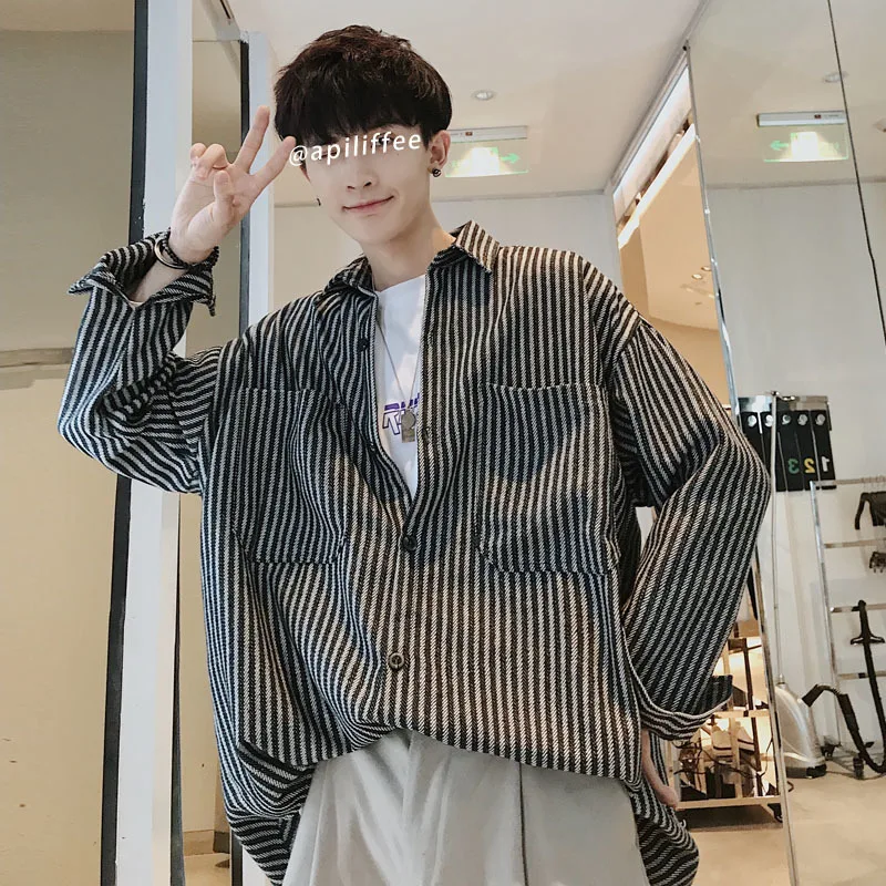 Autumn New Casual Shirt Men's Fashion Stripes Warm Thick Loose Long-sleeved Shirt Man Streetwear Social Business Male Clothes
Autumn New Casual Shirt Men's Fashion Stripes Warm Thick Loose Long-sleeved Shirt Man Streetwear Social Business Male Clothes